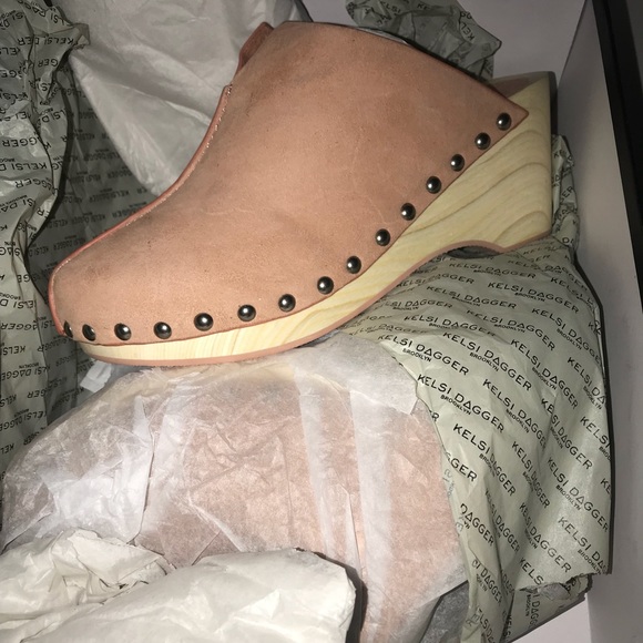 Jhett Peachy Pink Suede Leather Clogs kelsi - Picture 5 of 5